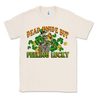 Natural Dead inside but feeling lucky St. Patrick's Day Classic Tee - CowGirlArtShop