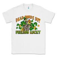White Dead inside but feeling lucky St. Patrick's Day Classic Tee - CowGirlArtShop