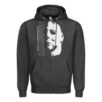 Charcoal Heather halloween michael myers Zipper Hoodie - artisFamous