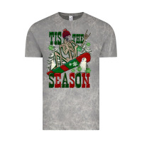 Cloud Rock tis the season skeleton snowboard Vintage Tee - FaDigitalArtStudio
