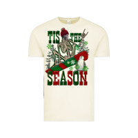 Vintage Arctic tis the season skeleton snowboard Vintage Tee - FaDigitalArtStudio