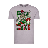 Vintage Zinc tis the season skeleton snowboard Vintage Tee - FaDigitalArtStudio