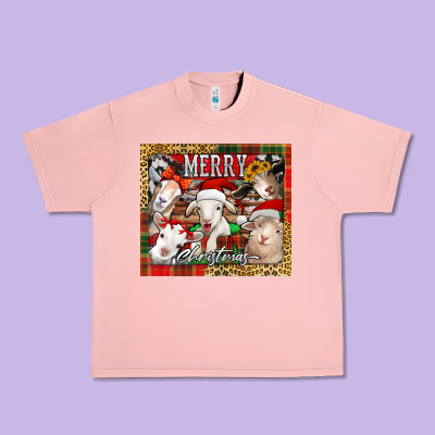 Merry Christmas Goats Tumbler Urban Heavy Tee Designed By Jasminsmagicworld