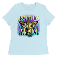 Baby Blue Rockin' the mom Mother's Day Ladies Tee - FaDigitalArtStudio