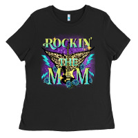 Black Rockin' the mom Mother's Day Ladies Tee - FaDigitalArtStudio