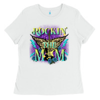 White Rockin' the mom Mother's Day Ladies Tee - FaDigitalArtStudio