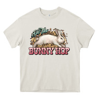 Cream Do the Bunny hop Easter Day Heavy Core Tee - HowdyJamesFarm