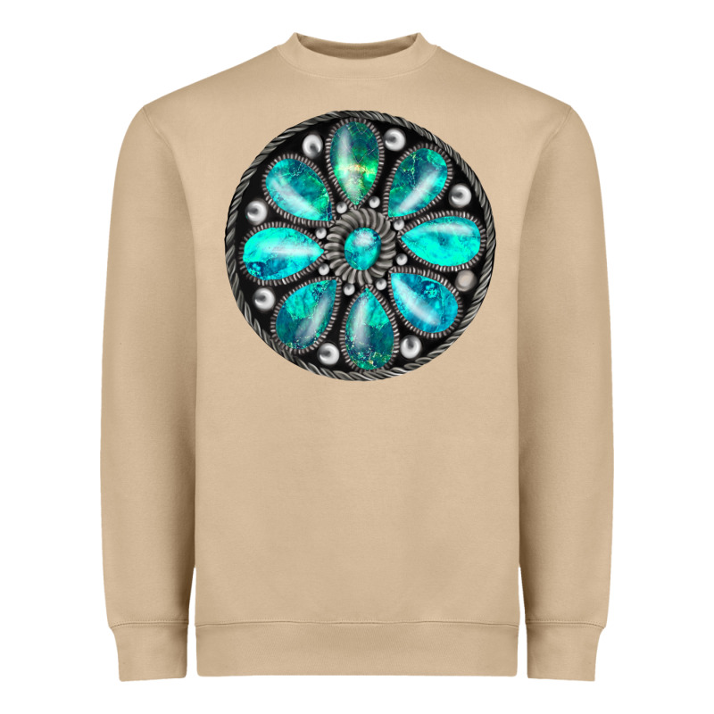 Turquoise Gemstone Heavyweight Sweatshirt by JahusDesignShop | Teevron