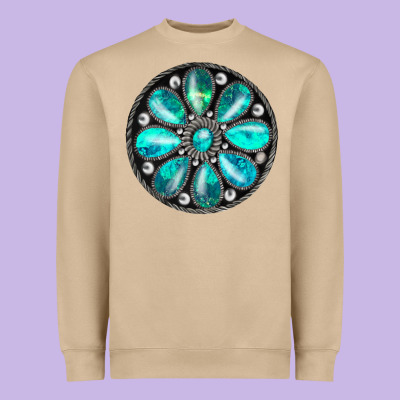 Turquoise Gemstone Heavyweight Sweatshirt Designed By Jahusdesignshop