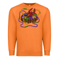 Carrot mardi gras craw fish king cake with leopard Premium Sweatshirt - RanaPortraitStore
