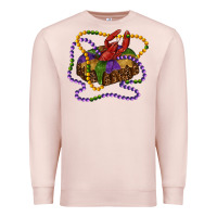 Pale Pink mardi gras craw fish king cake with leopard Premium Sweatshirt - RanaPortraitStore
