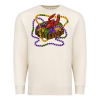 Sandshell mardi gras craw fish king cake with leopard Premium Sweatshirt - RanaPortraitStore