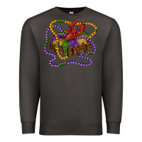 Smoke mardi gras craw fish king cake with leopard Premium Sweatshirt - RanaPortraitStore