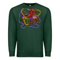 Sports Green mardi gras craw fish king cake with leopard Premium Sweatshirt - RanaPortraitStore