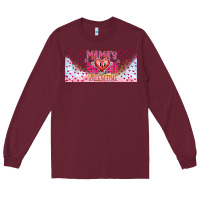 Burgundy Mama is Valentine 16oz Long Sleeve Tee - CowhideDigitalArt