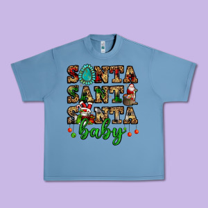 Santa Santa Santa Baby Urban Heavy Tee Designed By Fadigitalartstudio