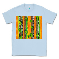 Dusty Blue st patricks shamrock with cowhide Classic Tee - Artiststas