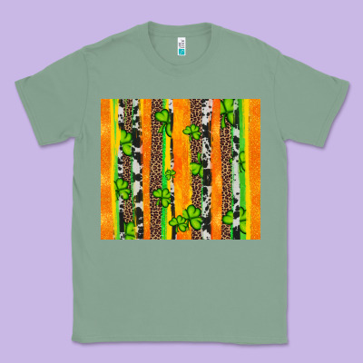 St Patricks Shamrock With Cowhide Classic Tee Designed By Artiststas