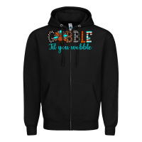 Black gobble til tou wobble Zipper Hoodie - JahusDesignShop