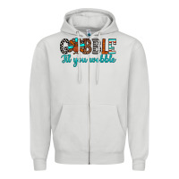Dove Grey gobble til tou wobble Zipper Hoodie - JahusDesignShop