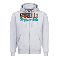 Heather Grey gobble til tou wobble Zipper Hoodie - JahusDesignShop