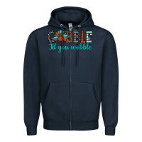 Navy gobble til tou wobble Zipper Hoodie - JahusDesignShop
