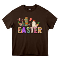 Chocolate Brown My 1st Easter Day Heavy Core Tee - HowdyJamesFarm