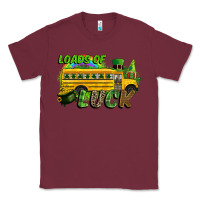 Burgundy Loads of luck School bus Classic Tee - CowGirlArtShop