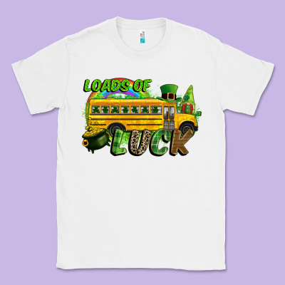 Loads Of Luck School Bus Classic Tee Designed By Cowgirlartshop