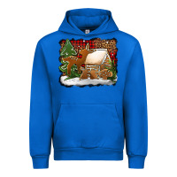 Cobalt Christmas cookies buffalo plaid Urban Hoodie - Jasminsmagicworld