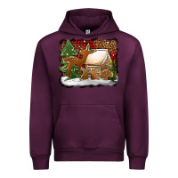 Mauve Wine Christmas cookies buffalo plaid Urban Hoodie - Jasminsmagicworld
