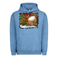 Pigment Pebble Blue Christmas cookies buffalo plaid Urban Hoodie - Jasminsmagicworld