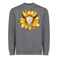 Storm sunflower bull skull Heavyweight Sweatshirt - JahusDesignShop