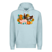 Blue Mist Farm Life Fall Pig Cow Rooster Premium Hoodie - Artiststas