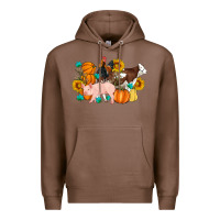 Chestnut Farm Life Fall Pig Cow Rooster Premium Hoodie - Artiststas