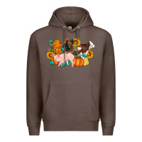 Coffee Farm Life Fall Pig Cow Rooster Premium Hoodie - Artiststas