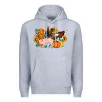 Heather Grey Farm Life Fall Pig Cow Rooster Premium Hoodie - Artiststas