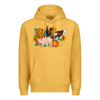 Mustard Farm Life Fall Pig Cow Rooster Premium Hoodie - Artiststas