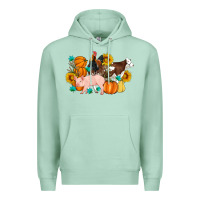 Seafoam Farm Life Fall Pig Cow Rooster Premium Hoodie - Artiststas