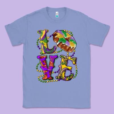 Mardi Gras Love With King Cake Classic Tee Designed By Ranaportraitstore