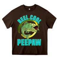 Chocolate Brown reel cool peepaw Heavy Core Tee - Jasminsmagicworld