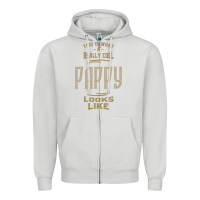 Dove Grey Really Cool Pappy Zipper Hoodie - artisFamous