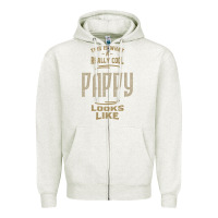 Oatmeal Heather Really Cool Pappy Zipper Hoodie - artisFamous