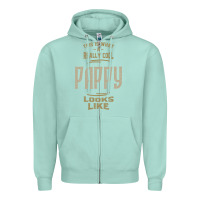 Seafoam Really Cool Pappy Zipper Hoodie - artisFamous