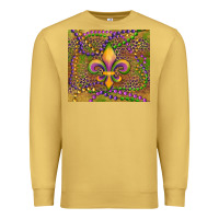 Antique Gold mardi gras fleur de lis Premium Sweatshirt - RanaPortraitStore