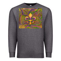 Charcoal Heather mardi gras fleur de lis Premium Sweatshirt - RanaPortraitStore