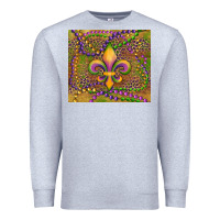 Heather Grey mardi gras fleur de lis Premium Sweatshirt - RanaPortraitStore