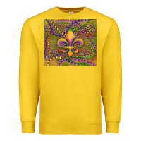 Lemon mardi gras fleur de lis Premium Sweatshirt - RanaPortraitStore