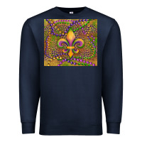 Navy mardi gras fleur de lis Premium Sweatshirt - RanaPortraitStore