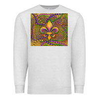 Oatmeal Heather mardi gras fleur de lis Premium Sweatshirt - RanaPortraitStore